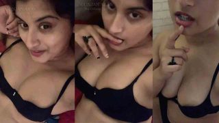 Gunjan Aras in Live Nude Huge Boobs in BRA Video
