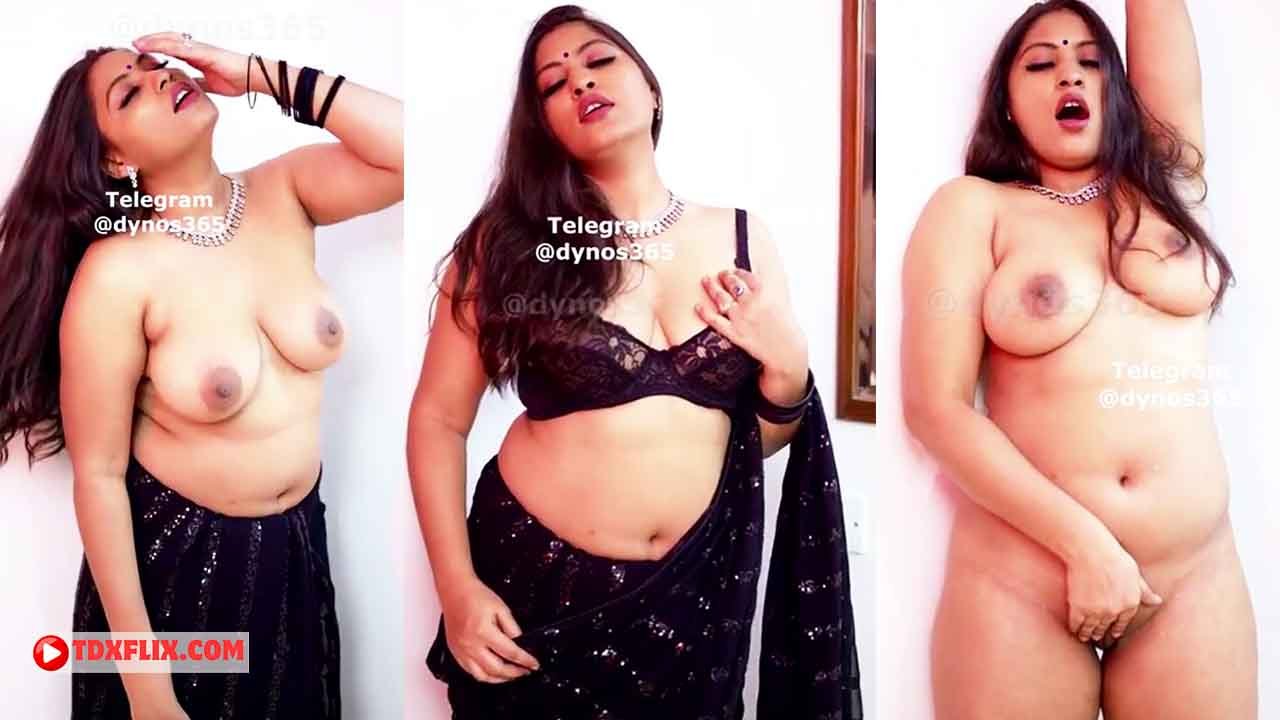 Anjali Gaud Nude Video in Black Saree